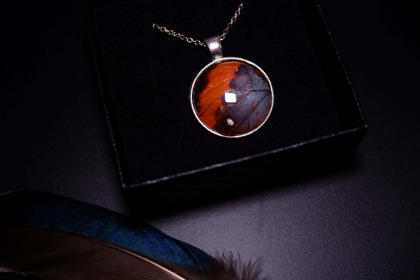 Indian Oakleaf Butterfly Necklace